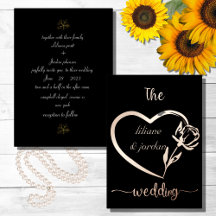 Premium Real Gold Elegante Monogram Black Foil in