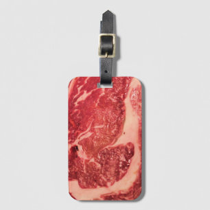 Premium rohes rotes Fleisch Mramoriertes Steak M Gepäckanhänger