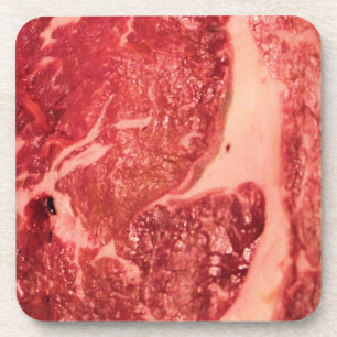 Premium rohes rotes Fleisch   Mramoriertes Steak M Getränkeuntersetzer