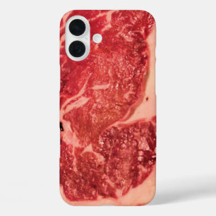 Premium rohes rotes Fleisch Mramoriertes Steak M iPhone 16 Plus Hülle