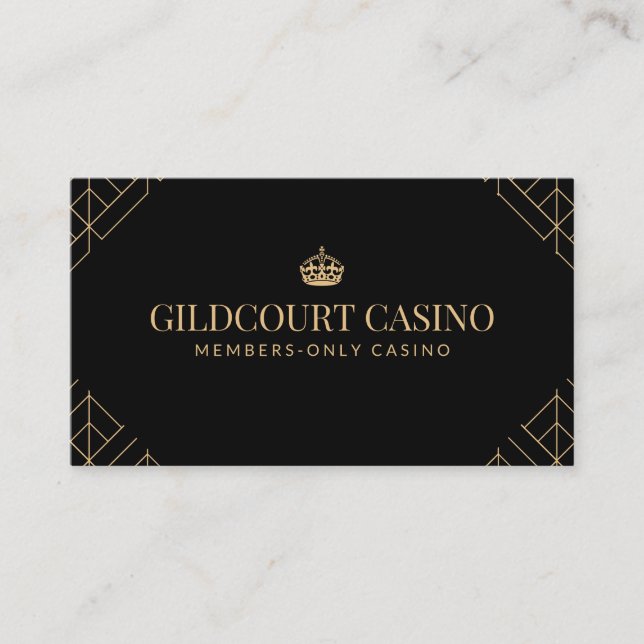Premium Royal Black & Gold Classy Carte de visite  (Devant)