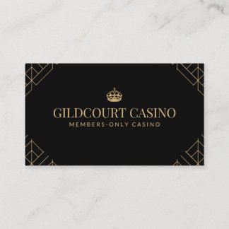 Premium Royal Black & Gold Klasse Business Card Visitenkarte