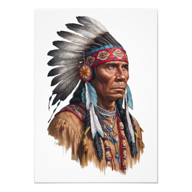 Premium Satin Foto Paper - Indigene Amerikaner (Vorne)