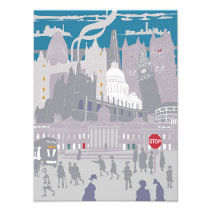 Premium Satin Foto Paper London Skyline Ilustrati