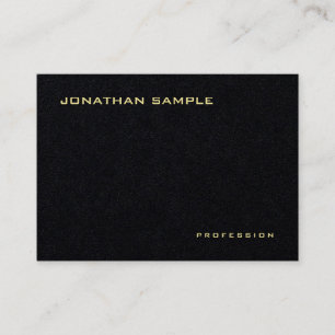 Premium Schwarz Elegante Moderne Vorlage Gold Text Visitenkarte