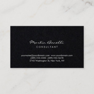 Premium Schwarz Minimalist Modern Visitenkarte