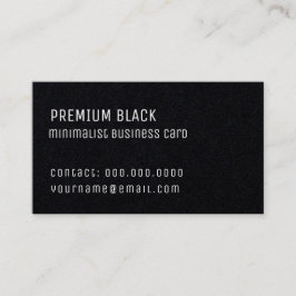 Premium schwarz minimalistisch elegant visitenkarte