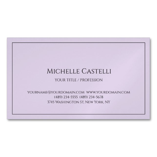 Premium Silk Beruflich Einzigartig klassisch einfa Magnetische Visitenkarte (Vorderseite)