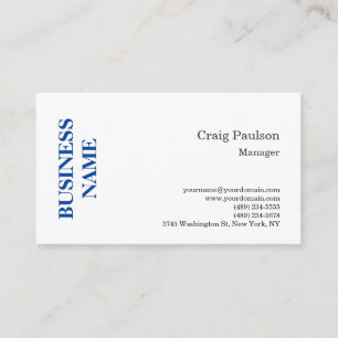 Premium Silk Blau Weiß Minimalistisch modern Visitenkarte