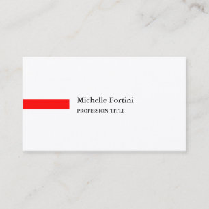 Premium Silk Elegant Schlicht Minimalistisch Rot W Visitenkarte