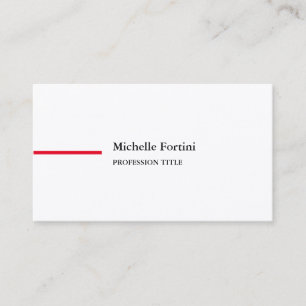 Premium Silk Elegant Schlicht Minimalistisch Rot W Visitenkarte