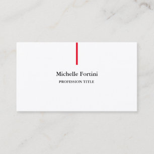 Premium Silk Elegant Schlicht Minimalistisch Rot W Visitenkarte