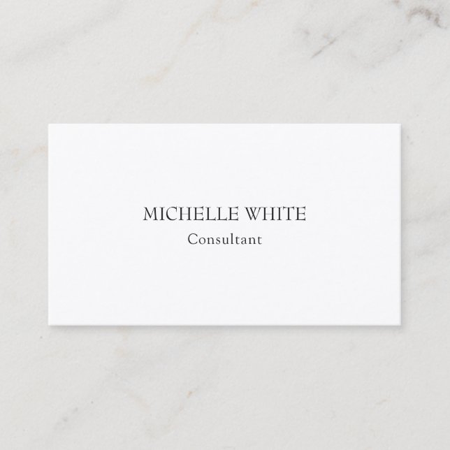 Premium Silk Klassisches Minimalistisches Beruflic Visitenkarte (Vorderseite)