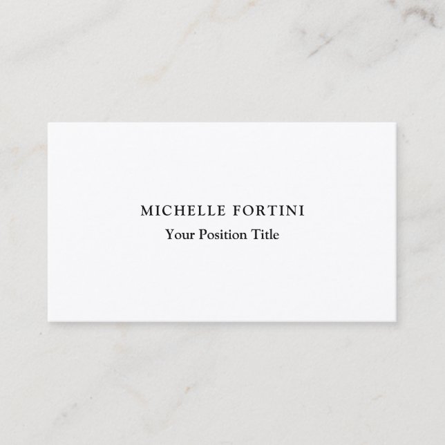 Premium Silk Trendy Minimalistisch Beruflich Visitenkarte (Vorderseite)