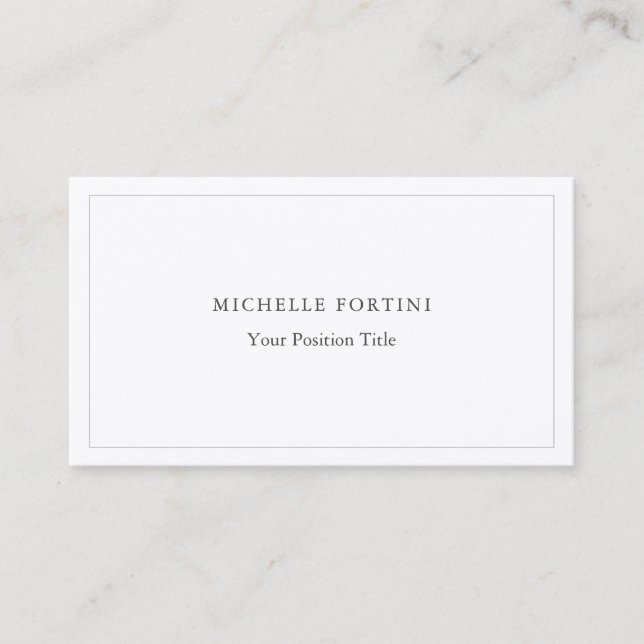 Premium Silk Trendy Minimalistisch Beruflich Visitenkarte (Vorderseite)