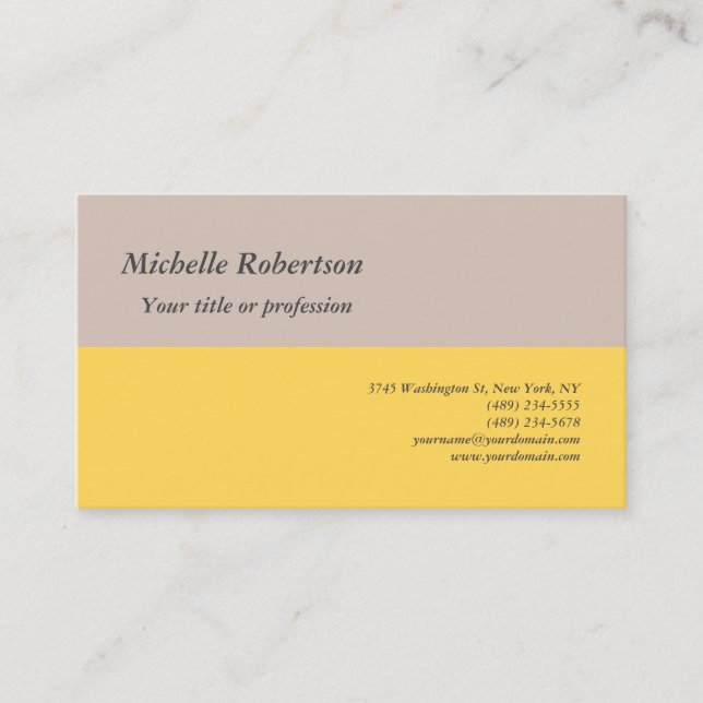 Premium Silke Schlicht Minimalistisch einfach Visitenkarte (Vorderseite)
