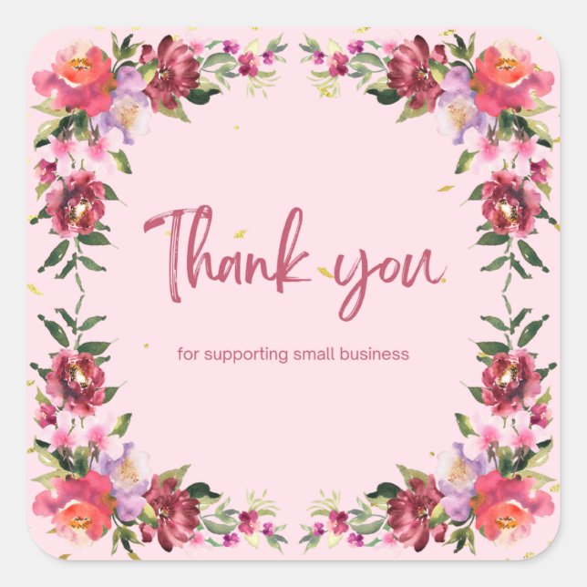 "Premium Small Business Stickers" Quadratischer Aufkleber (Vorderseite)