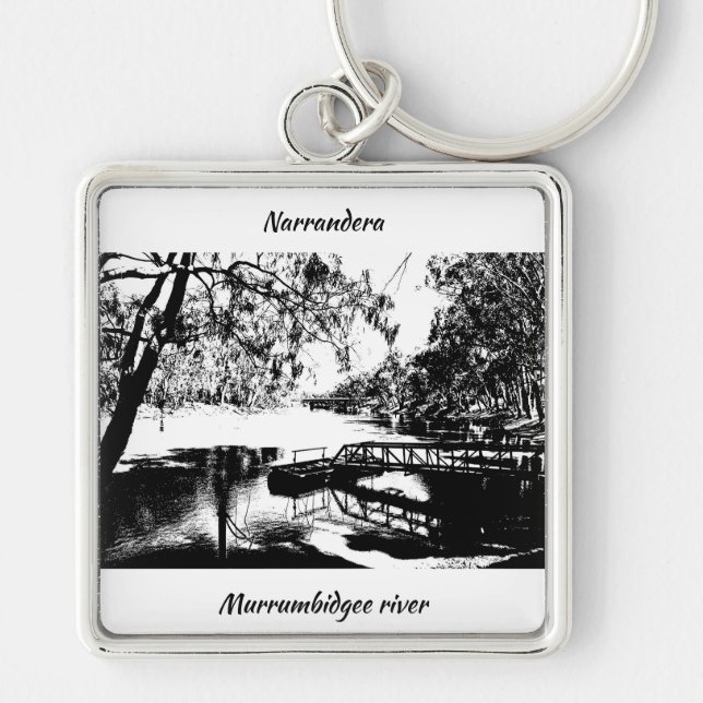 Premium Square Schlüsselanhänger, groß (5,08 cm) Schlüsselanhänger (Vorne)
