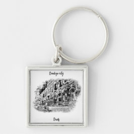 Premium Square Schlüsselanhänger, groß (5,08 cm) Schlüsselanhänger