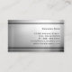 Premium Stainless Steel - Shiny Metal Look Visitenkarte (Rückseite)