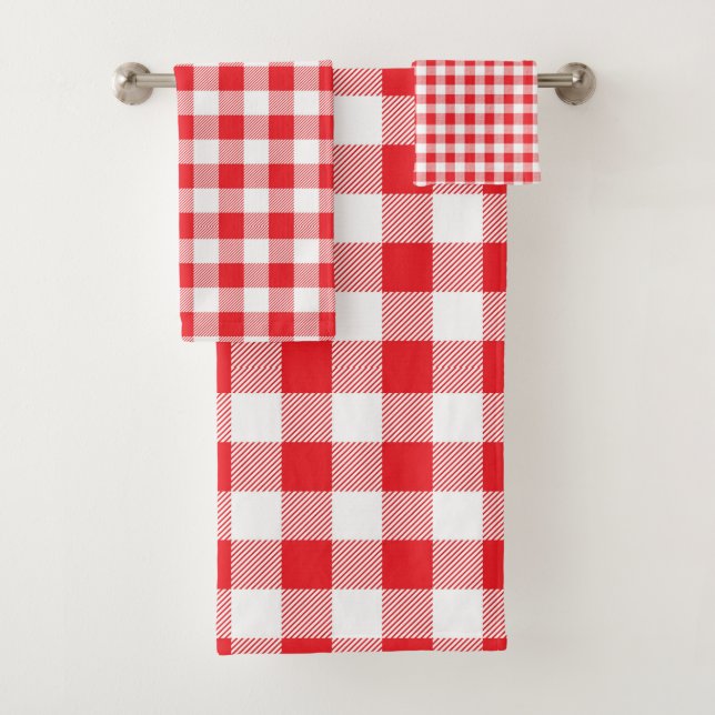 Premium Stylish Red and White Checkered (En situation)