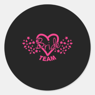 Premium Team Bride Groom Bride Hochzeitsfeier T-Sh Runder Aufkleber