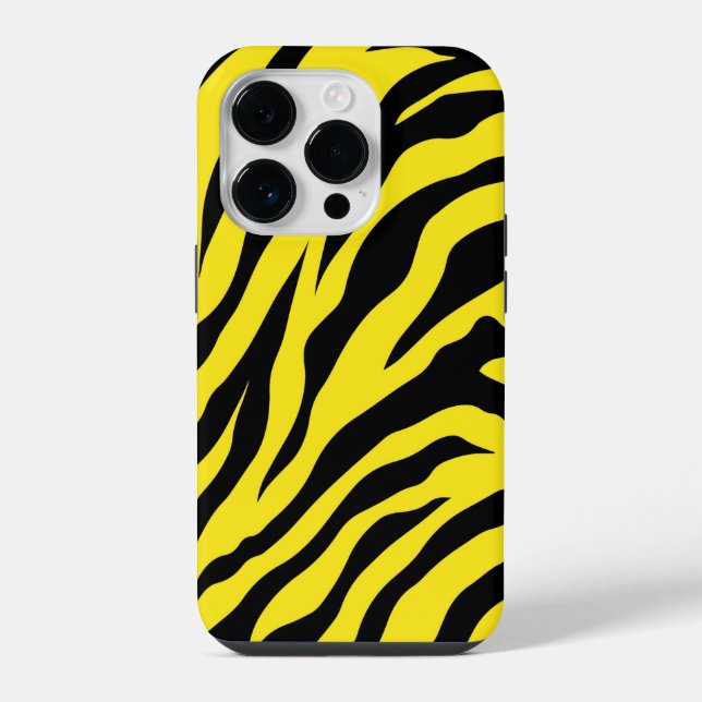Premium Tiger Muster iPhone 14 Pro Hülle (Rückseite)
