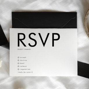 Premium Ultra-Modern kühne große Minimalistische H RSVP Karte