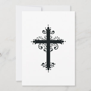 Premium Verzierte Geschnitzte Kreuz Kunst Feiertagskarte
