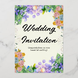 Premium White Wedding Folieneinladung
