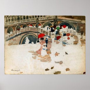 Prendergast - Regenschirme in Venedig Poster