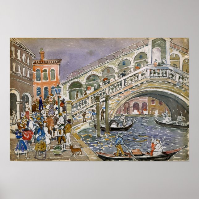 Prendergast - Rialto-Brücke Poster (Vorne)