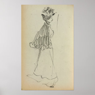 Prendergast - Stehende Frau im Profil Poster