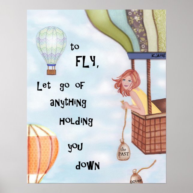 Prendre l'avion - Impression d'Art Inspirant (Devant)