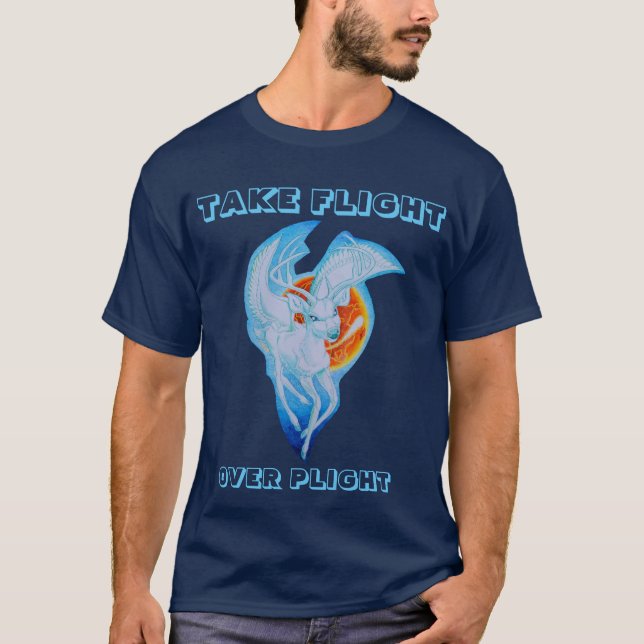Prendre le vol au-dessus du T-shirt léger (Devant)
