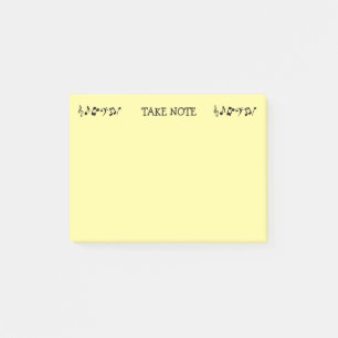 Prendre note Musique Jaune Post-it Notes