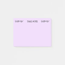Prendre note Purple Music Post-it Notes