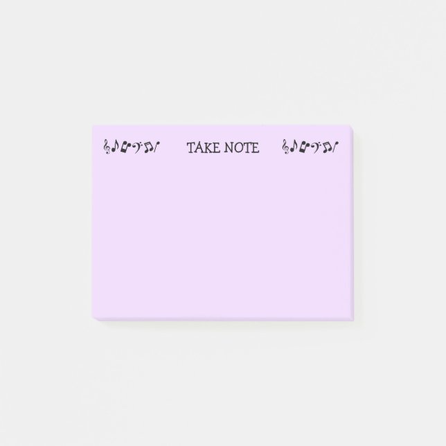 Prendre note Purple Music Post-it Notes (Devant)
