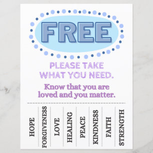 Prenez Ce Que Vous Avez Besoin Flyer (Bleu)