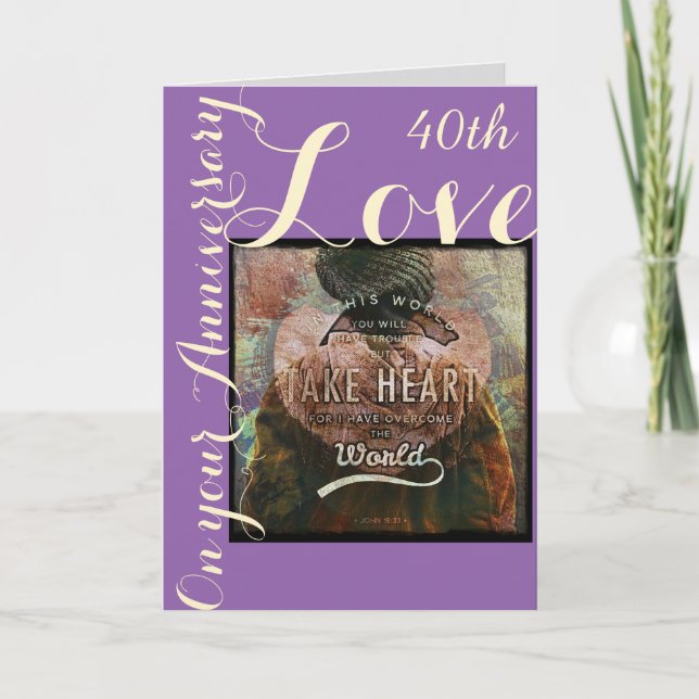 Prenez la carte d'anniversaire de coeur (Devant)