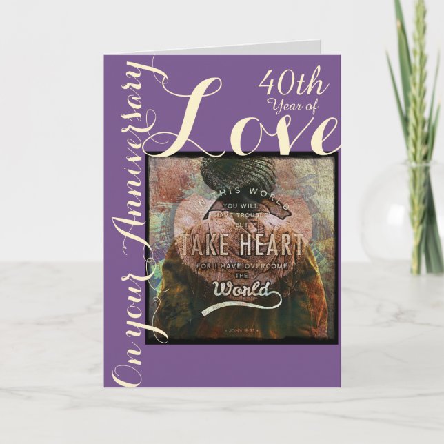 Prenez la carte d'anniversaire de coeur (Devant)