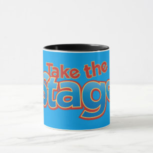 Prenez la tasse de sonnerie de noir d'étape