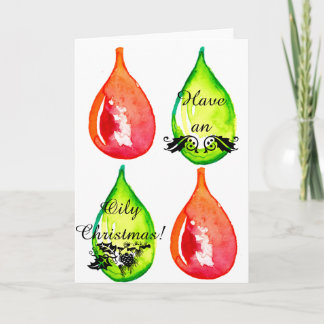 Prenez un Noël huileux ! Carte de vœux