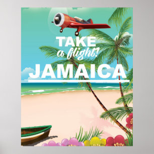 Prenez un vol ! Jamaïque Affiche de vacances rétro