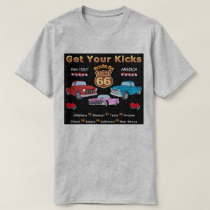 Prenez vos coups de pied. Route 66 t-shirts et cad