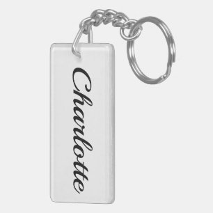 Prénom personnalisable Charlotte noir et blanc