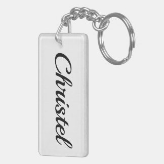 Prénom personnalisable Christel noir blanc