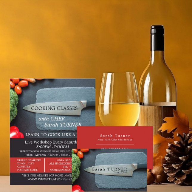 Prep Kitchen & Knife, Kochkurse Werbung Flyer (Von Creator hochgeladen)