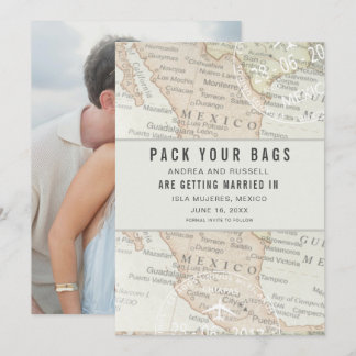 Préparez Vos Bagages Carte Mexique Mariage De Dest