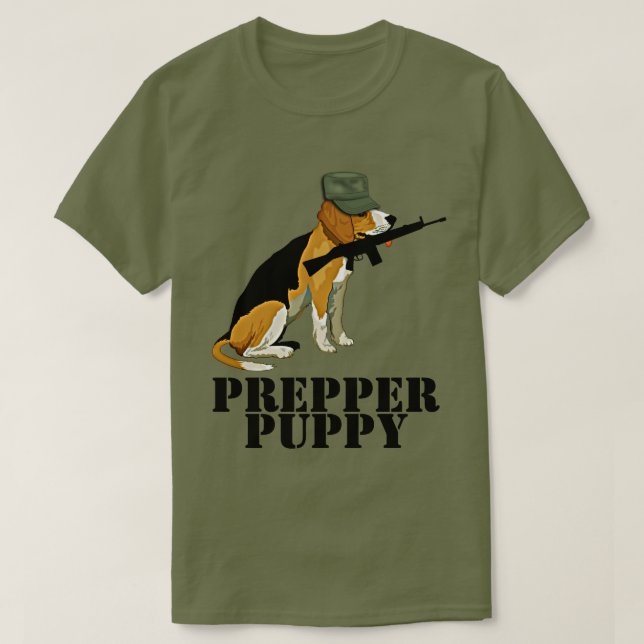 Prepper Puppy T-Shirt (Design vorne)